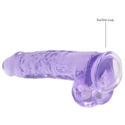 Real Rock Crystal Gode Crystal Clear 19 x 4.5cm Violet